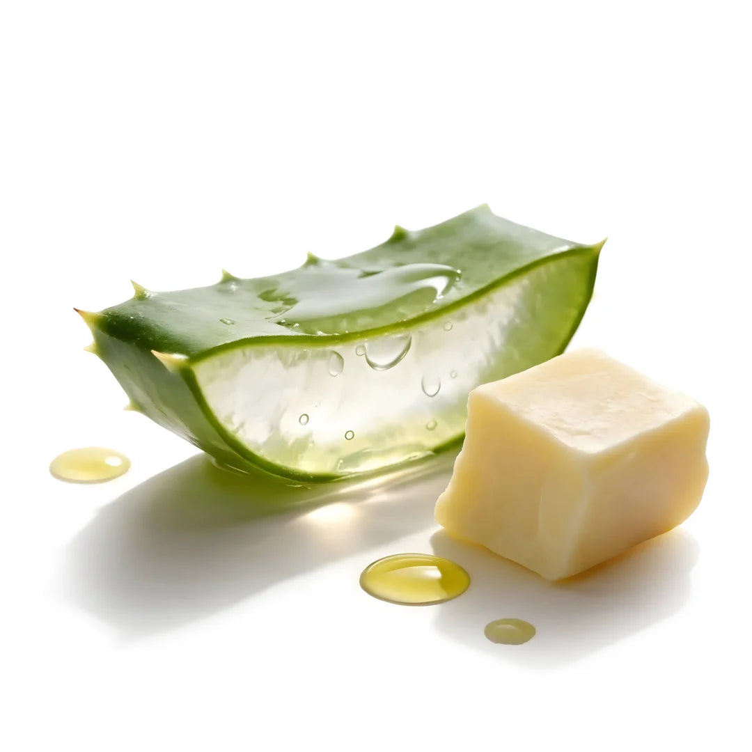 Aloe vera with cocoa butter and olive oil as nourishing ingredients in Yelf Aging Bye Bye Ceramide Night Cream