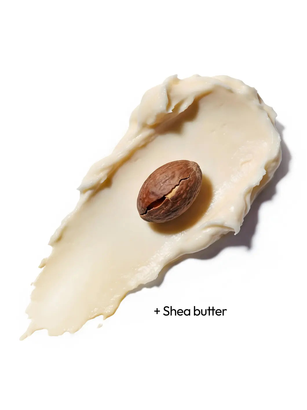Top view of shea butter with a rich, creamy texture, illustrating a nourishing ingredient used in Yelf Clean Affairs Cleansing Milk