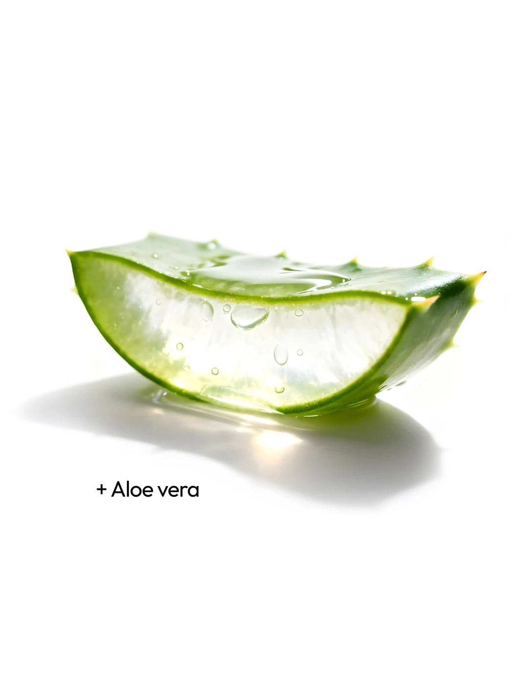 Top view of fresh aloe vera gel with a clean, lightweight texture on a bright background, illustrating a soothing ingredient used in Yelf Clean Affairs Purifying Mousse