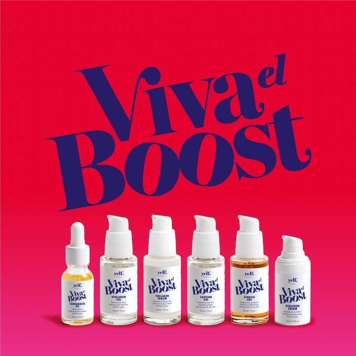 Explore Yelf Viva el Boost collection with skincare boosters